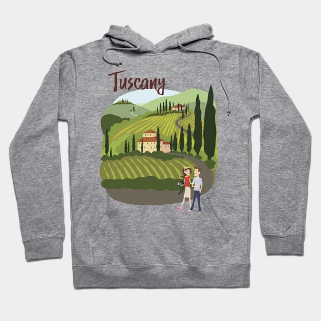 Tuscany Tourists Hoodie by PatrickScullin